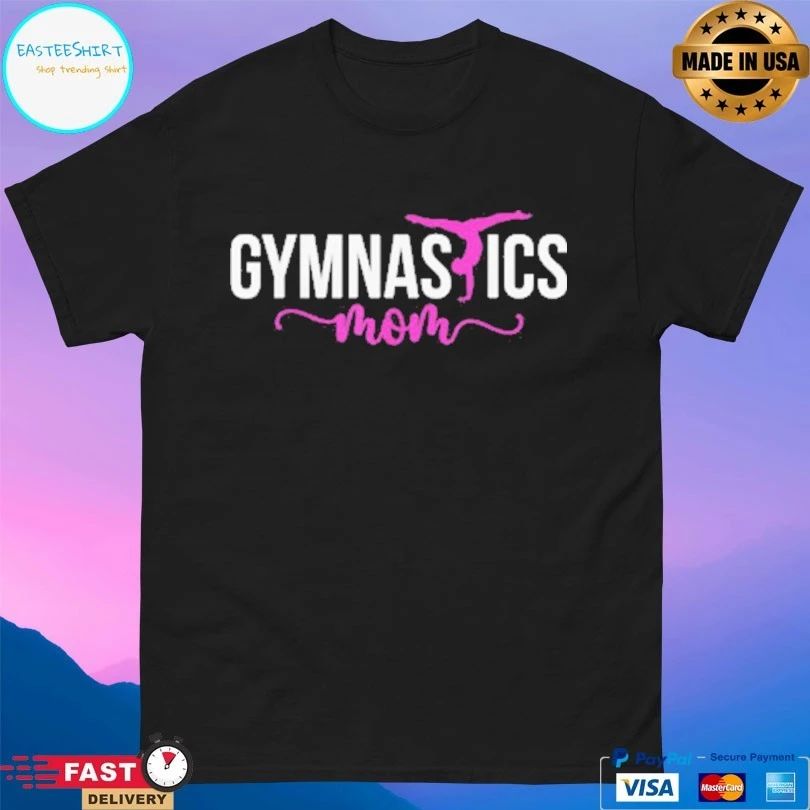 Gymnastics Mom Pink Handstand Silhouette Graphic T-shirt
