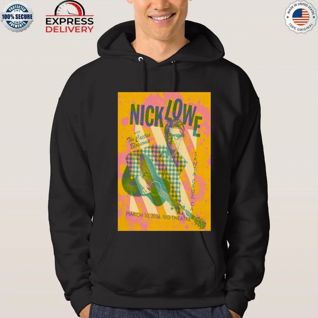 Nick Lowe With The Cactus Blossoms 3 30 2026 Santa Cruz CA Shirt