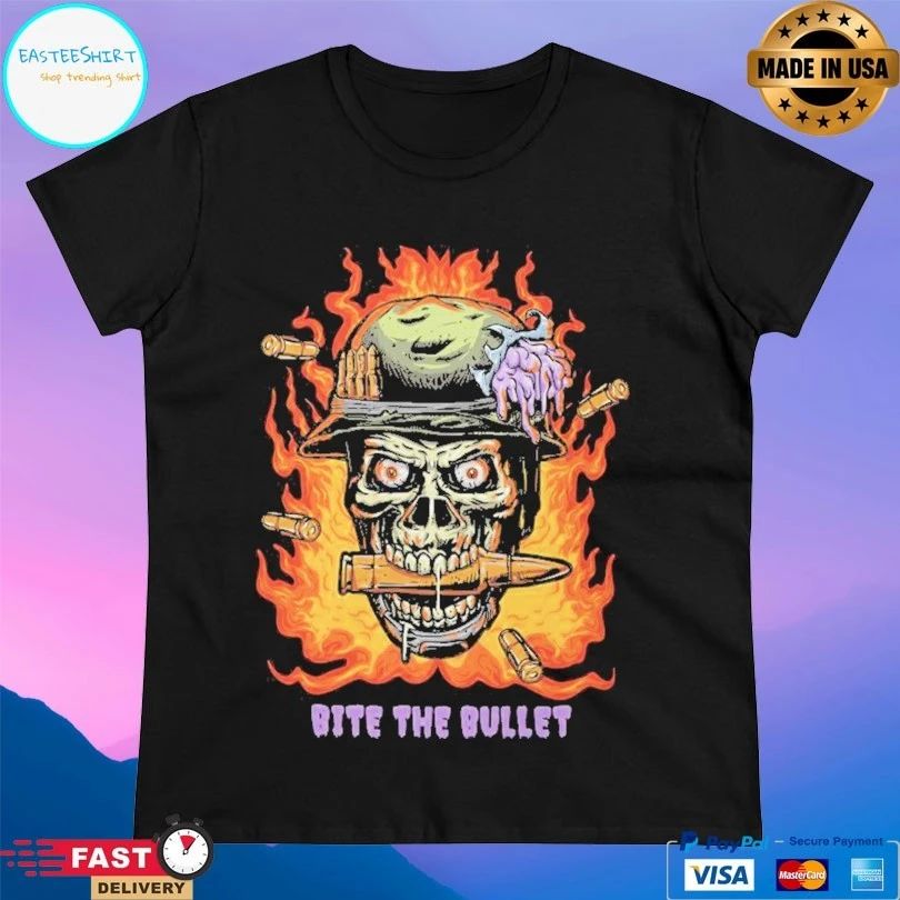 Bite The Bullet Skull Zombie T-shirt