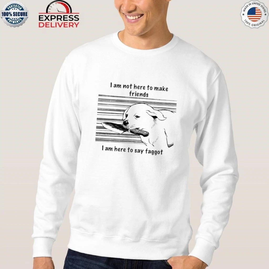 I Am Not Here To Make Friends I Am Here To Say Faggot Shirt