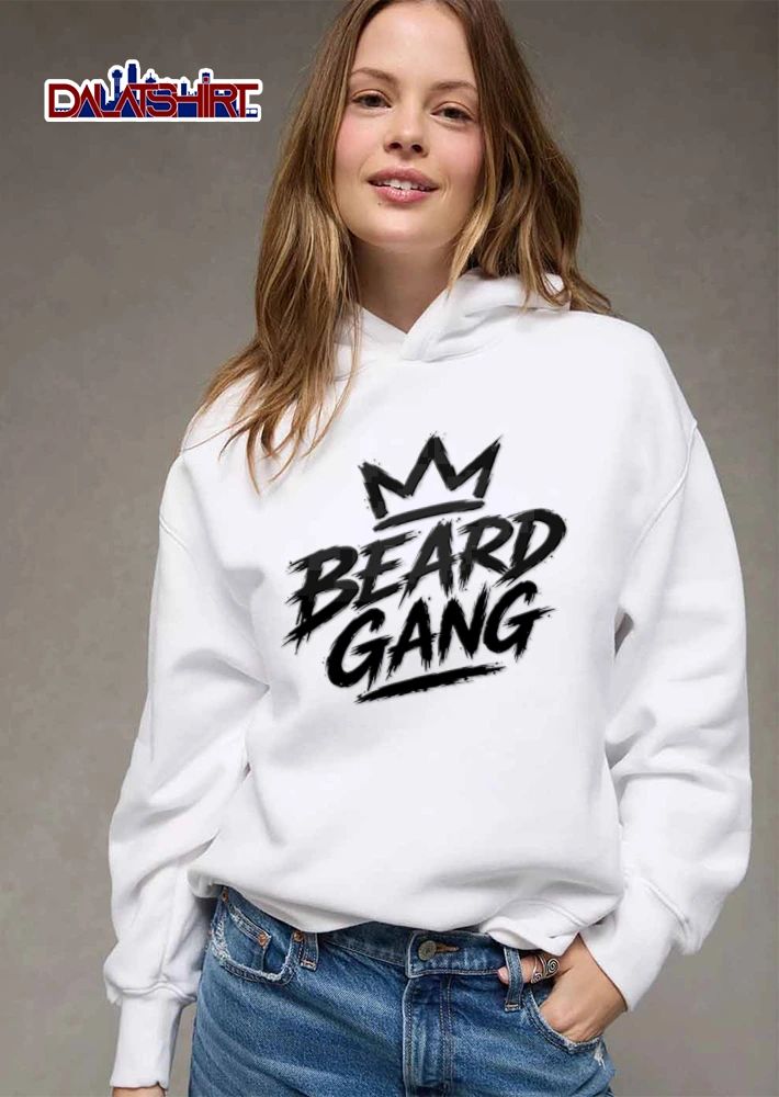 Beard Gang Crown Symbol Brush Stroke Painted Graffiti Typography shirt