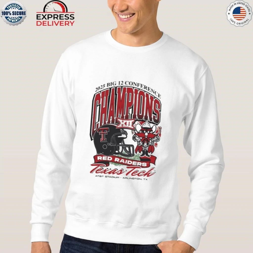 Red Raiders 2025 Big 12 Football Champions Mascot Shirt