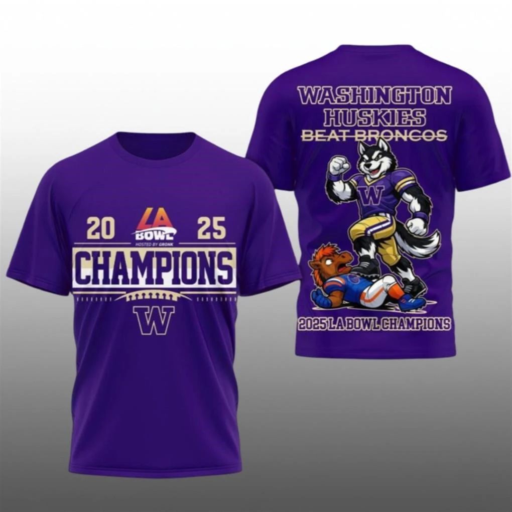 2025 Washington Huskies 2025 La Bowl Champions Shirt