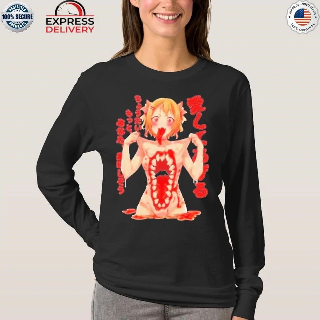 Horror Anime Girl Monster Mouth Shirt