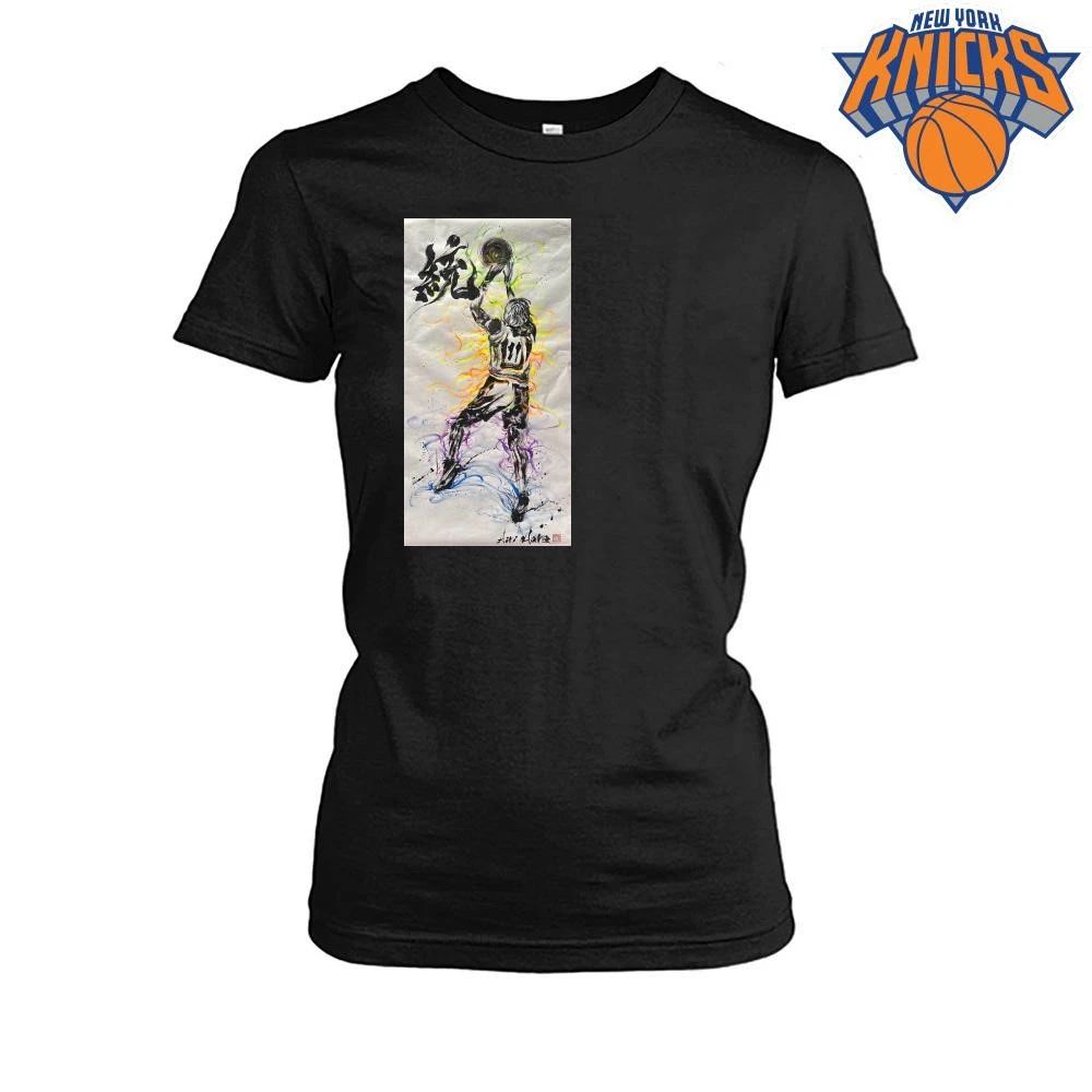 NBA Finals 2026 Jalen Brunson Captain Clutch New York Knicks Calligraphy Art Shirt