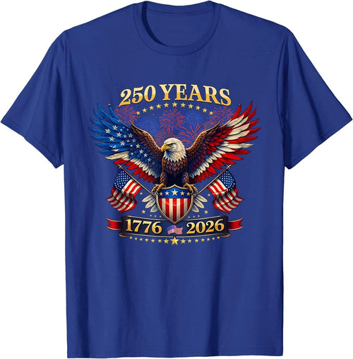 250 Years American 1776 2026 250th 4th July Independence Day T-Shirt