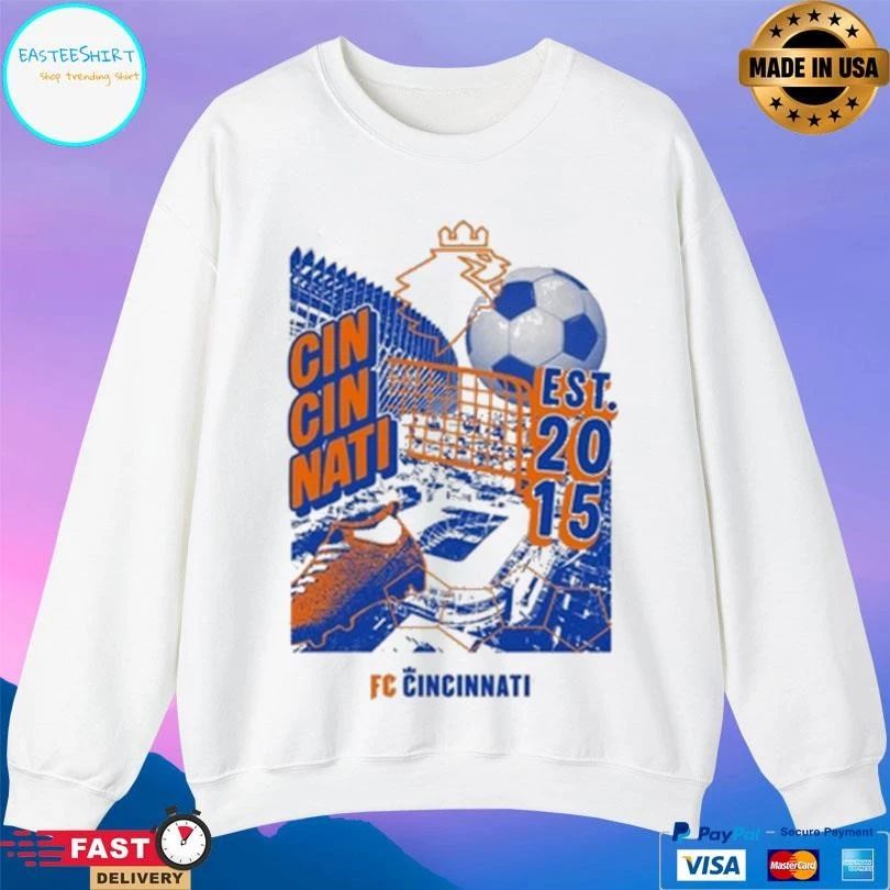 Cincinnati Grunge Collage Est 2015 Fc Cincinnati T-shirts