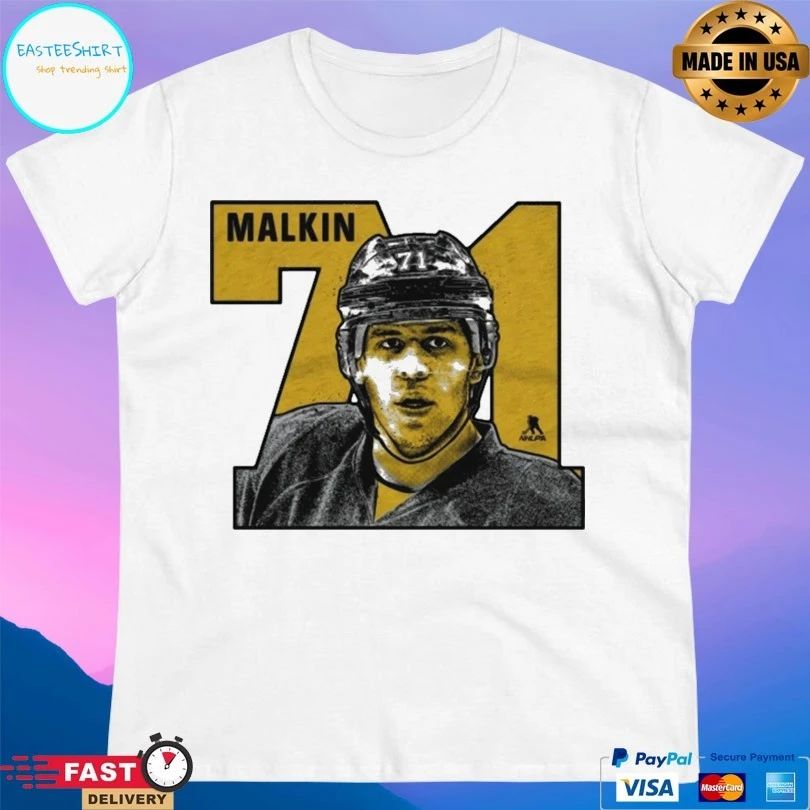 Pittsburgh Penguins Evgeni Malkin 71 Number T-shirt