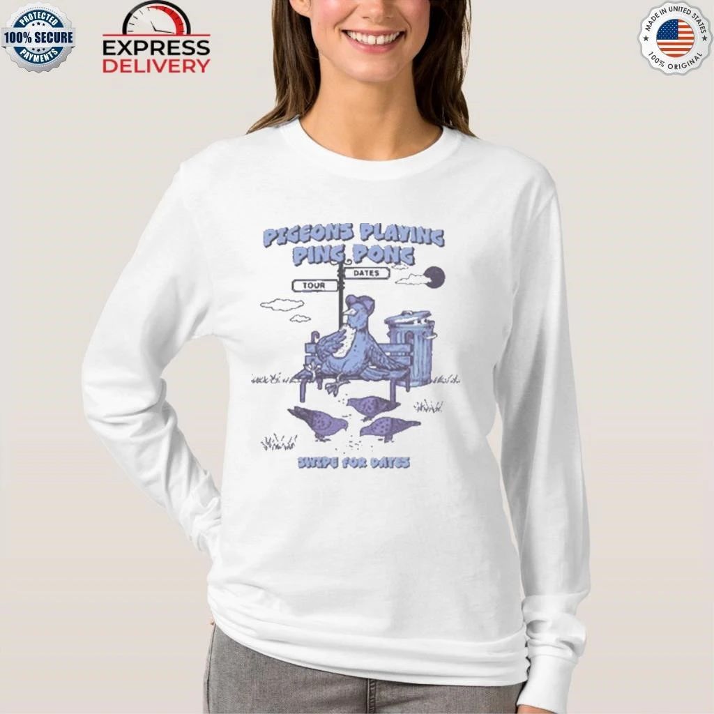 Pigeons Playing Ping Pong Swope For Dates 2025 2026 Tour Shirt