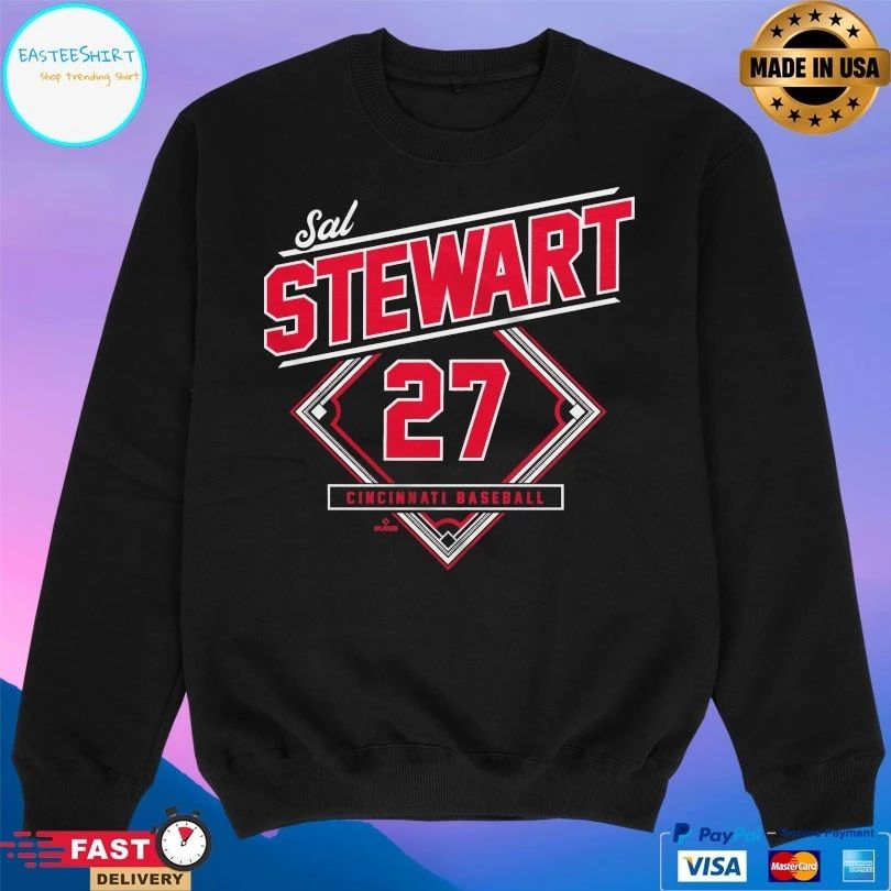 Sal Stewart 27 Cincinnati Baseball Classic Diamond T-shirts