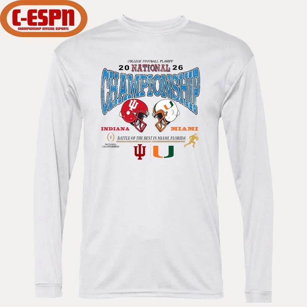 Indiana Vs Miami 2026 CFP National Championship T-Shirt