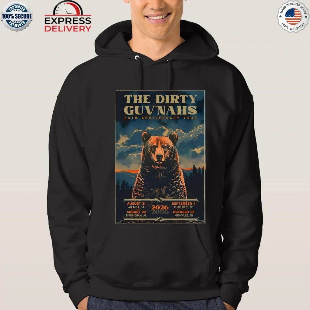 The Dirty Guv’nahs 2026 20th Anniversary Tour Shirt