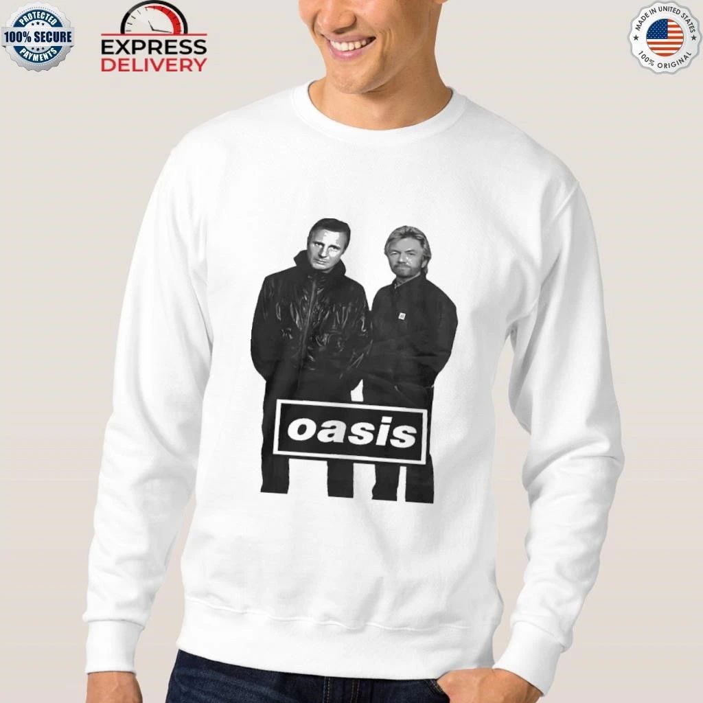 Liam Neeson And Noel Edmonds Oasis Shirt