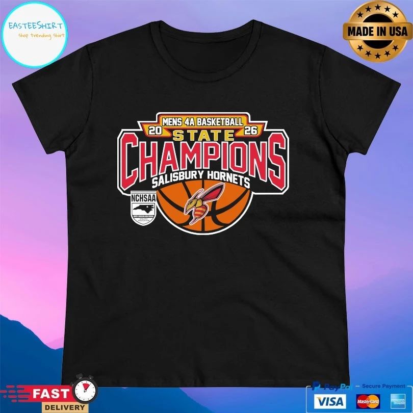 NCHSAA Men’s 4a Basketball State Champions Salisbury Hornets 2026 T-shirts