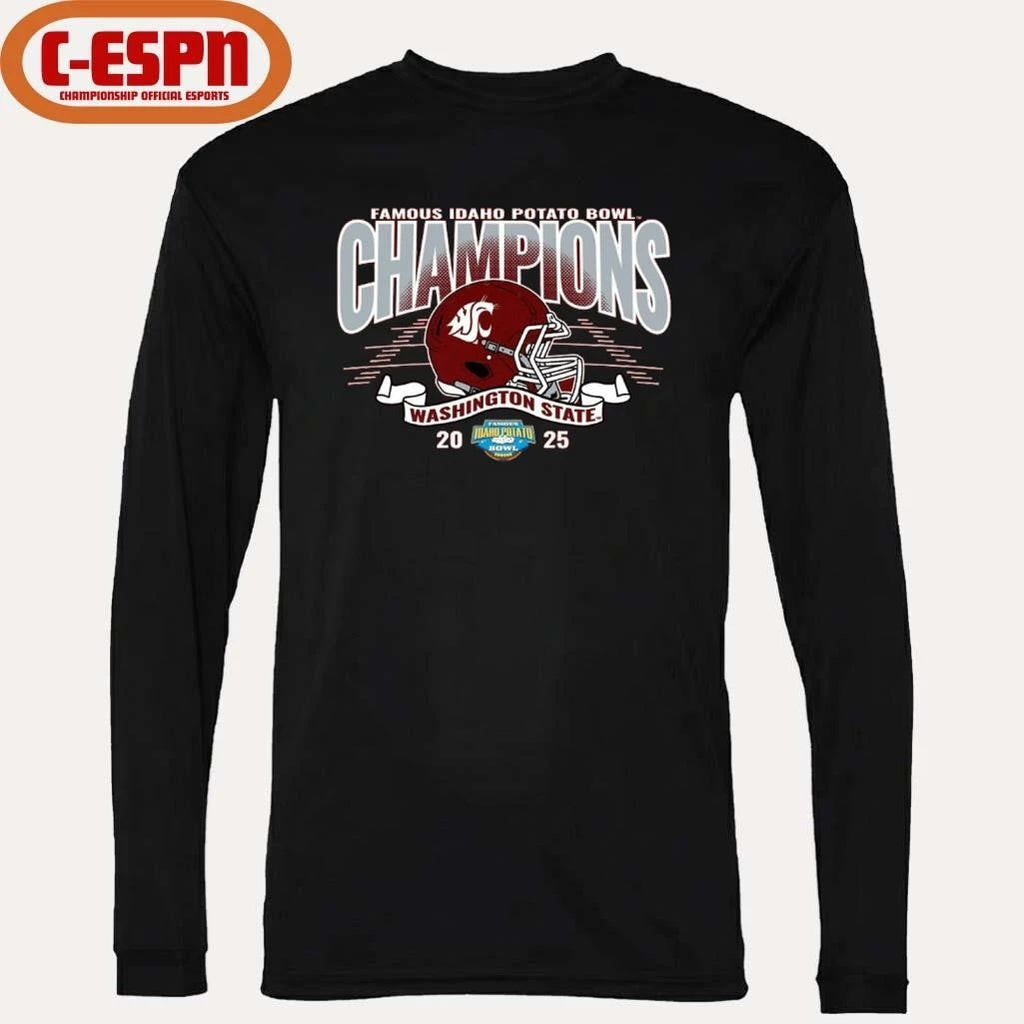 Washington State University Cougars Football 2025 Potato Bowl Champions Shirt