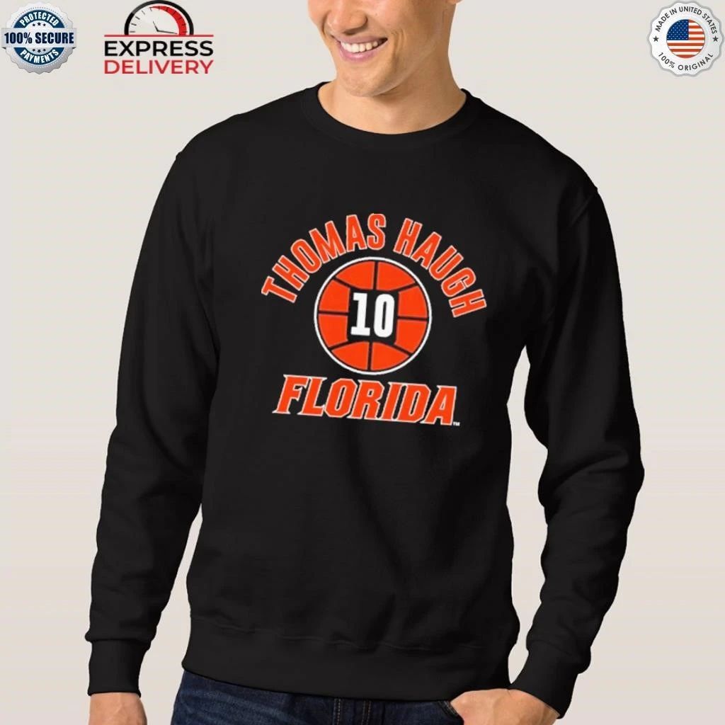 Florida Basketball Thomas Haugh Name Number Ball Shirt