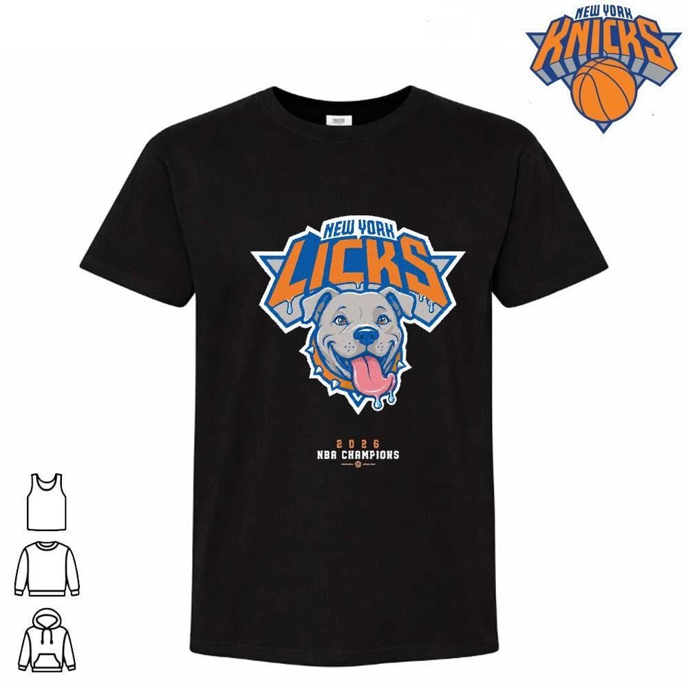 New York Knicks Champions NBA 2026 New York Licks Pitbull Dog Shirt