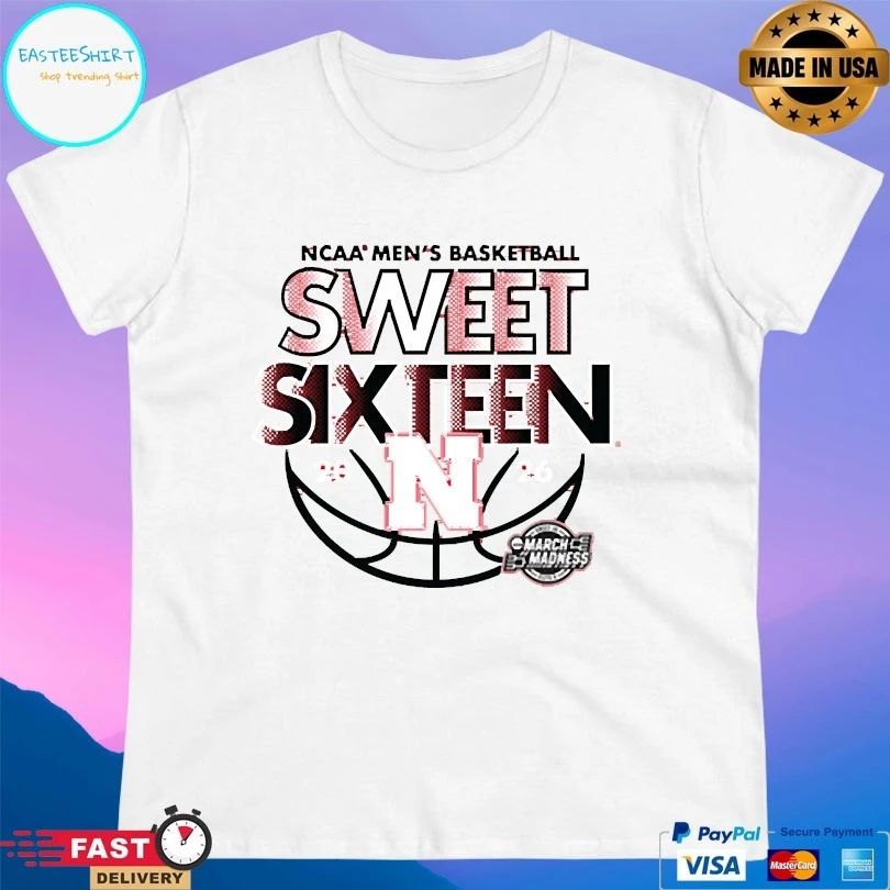 Nebraska Cornhuskers NCAA Men’s Basketball Sweet Sixteen March Madness 2026 T-shirts