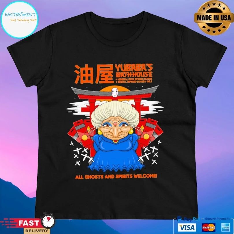 Yubaba’s Bathhouse Mineral Rich Spring Water Herbal Infused Luxury Oils All Ghosts And Spirits Welcome T-shirt