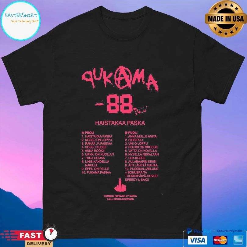 Bändi Qukama 88 Haistakaa Paska T-shirts