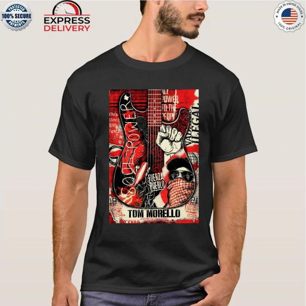 Tom Morello Mar 21 2026 Parque Simón Bolívar in Bogotá Colombia Shirt