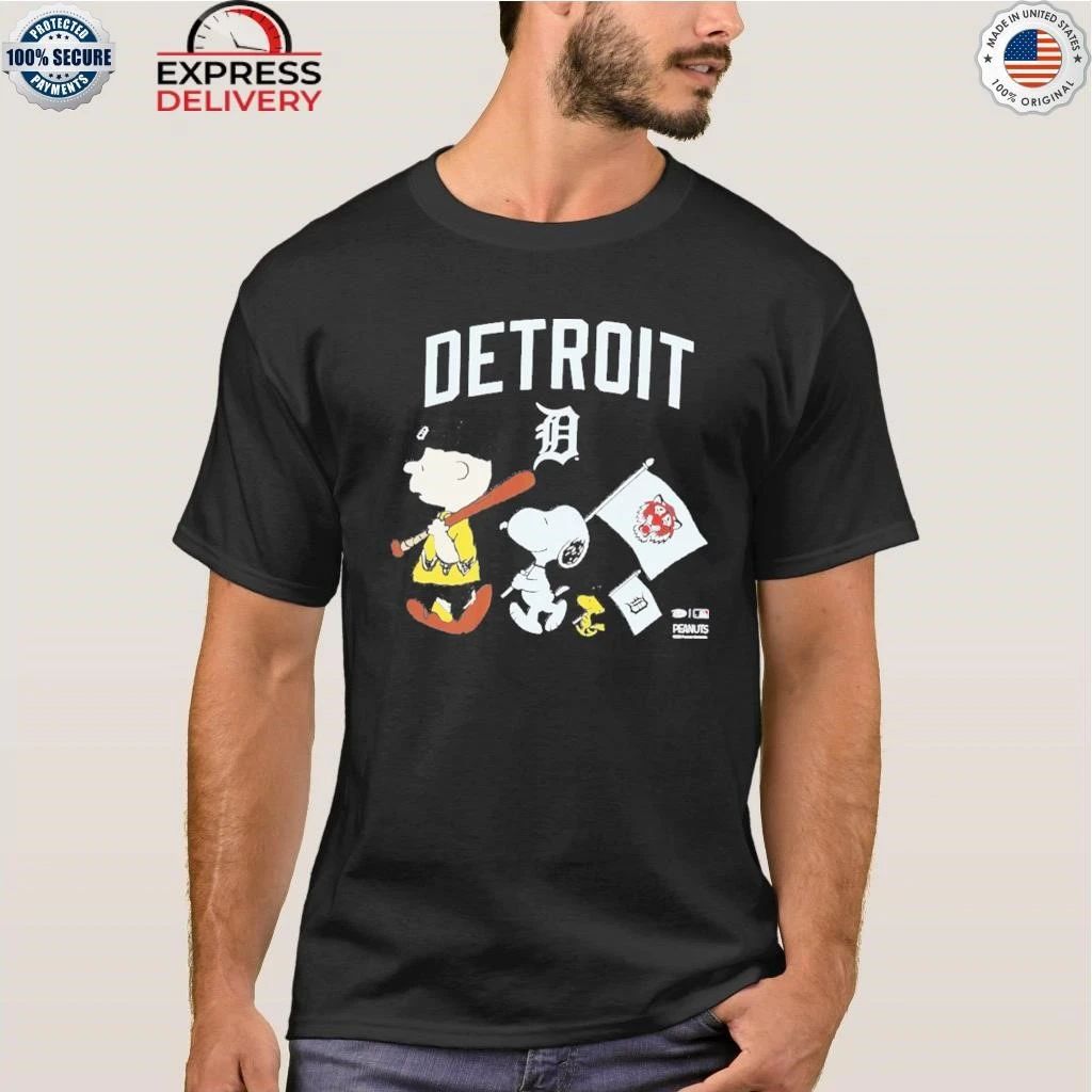 Detroit Tigers Peanuts Flag Shirt