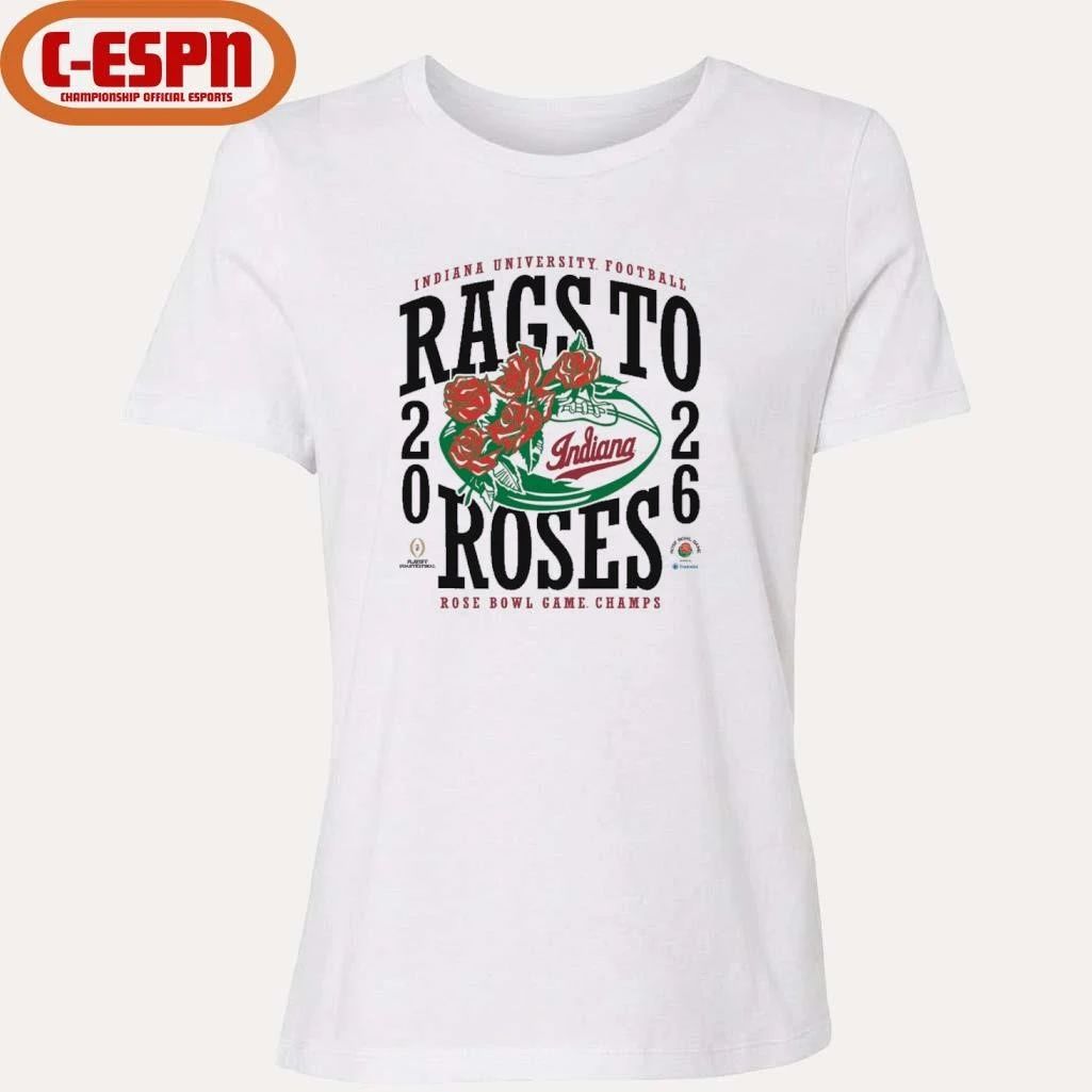 IU Football 2026 Rose Bowl Champions Rags to Roses Shirt