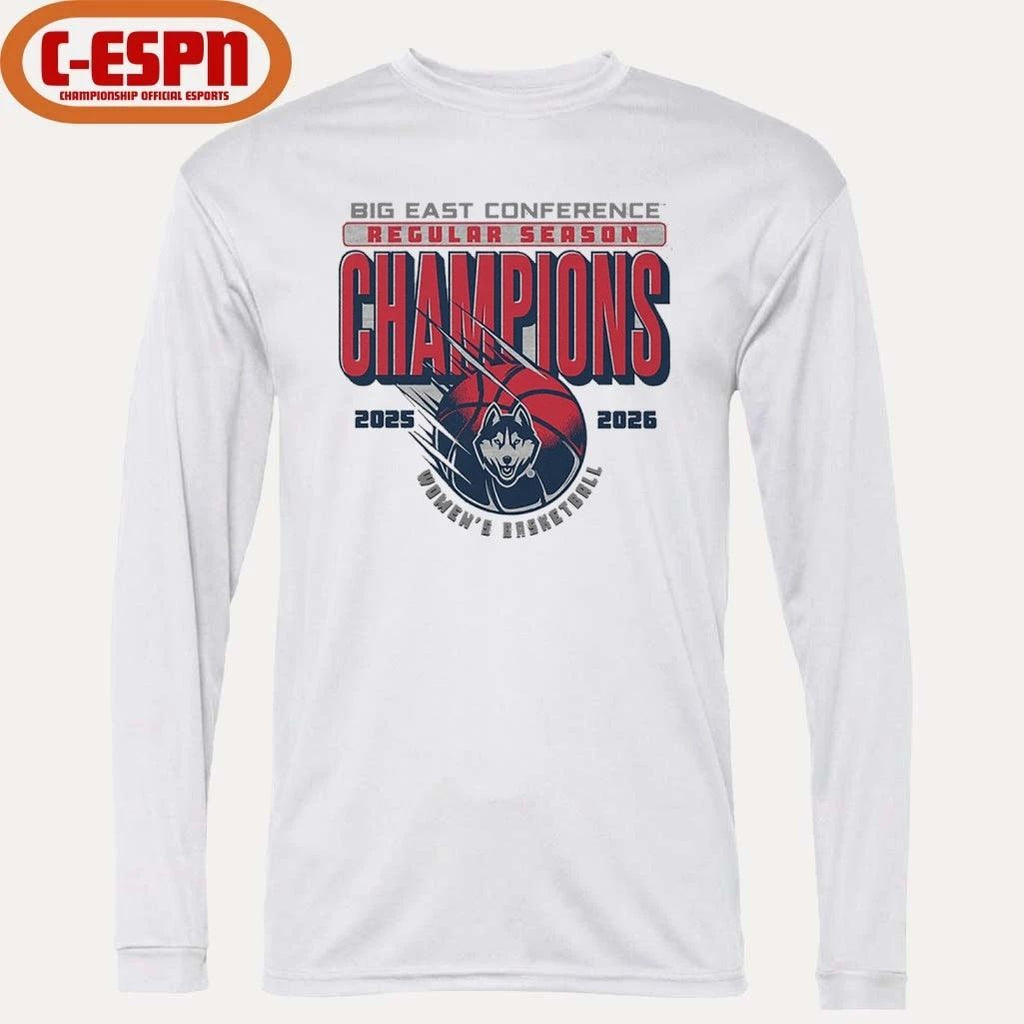 Uconn Huskies Women’s Basketball 2026 Big East Regular Season Champions T-Shirt