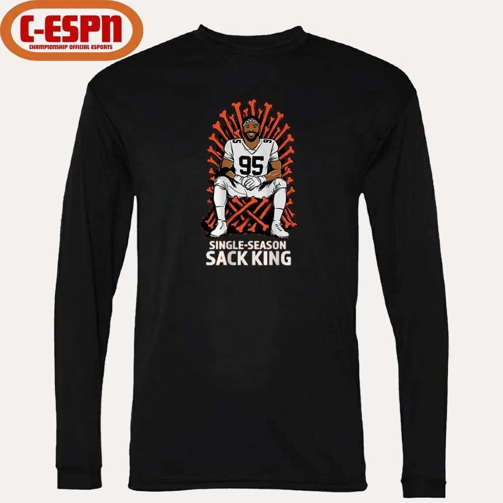 95 Myles Garrett Single-Season Sack King Shirt