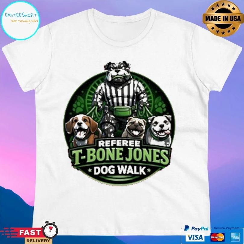 Referee T-Bone Jones Dog Walk Logo T-shirts