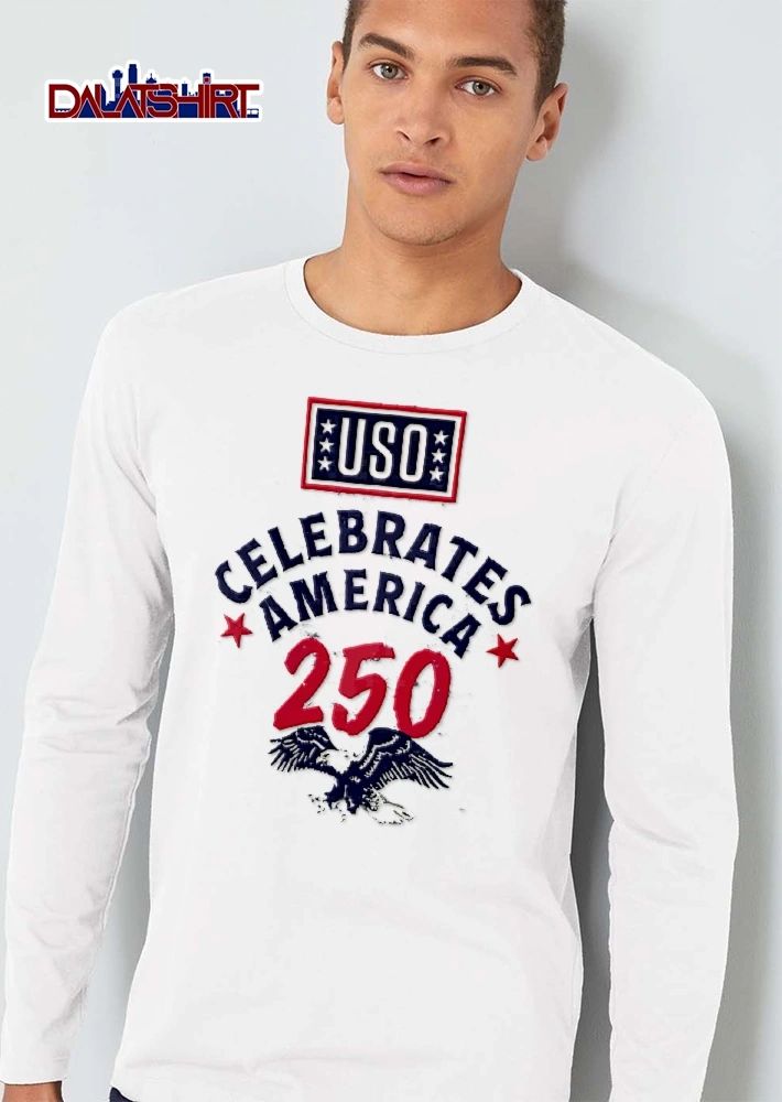 Uso Celebrates America 250 Flying Patriotic Bald Eagle Distressed shirt