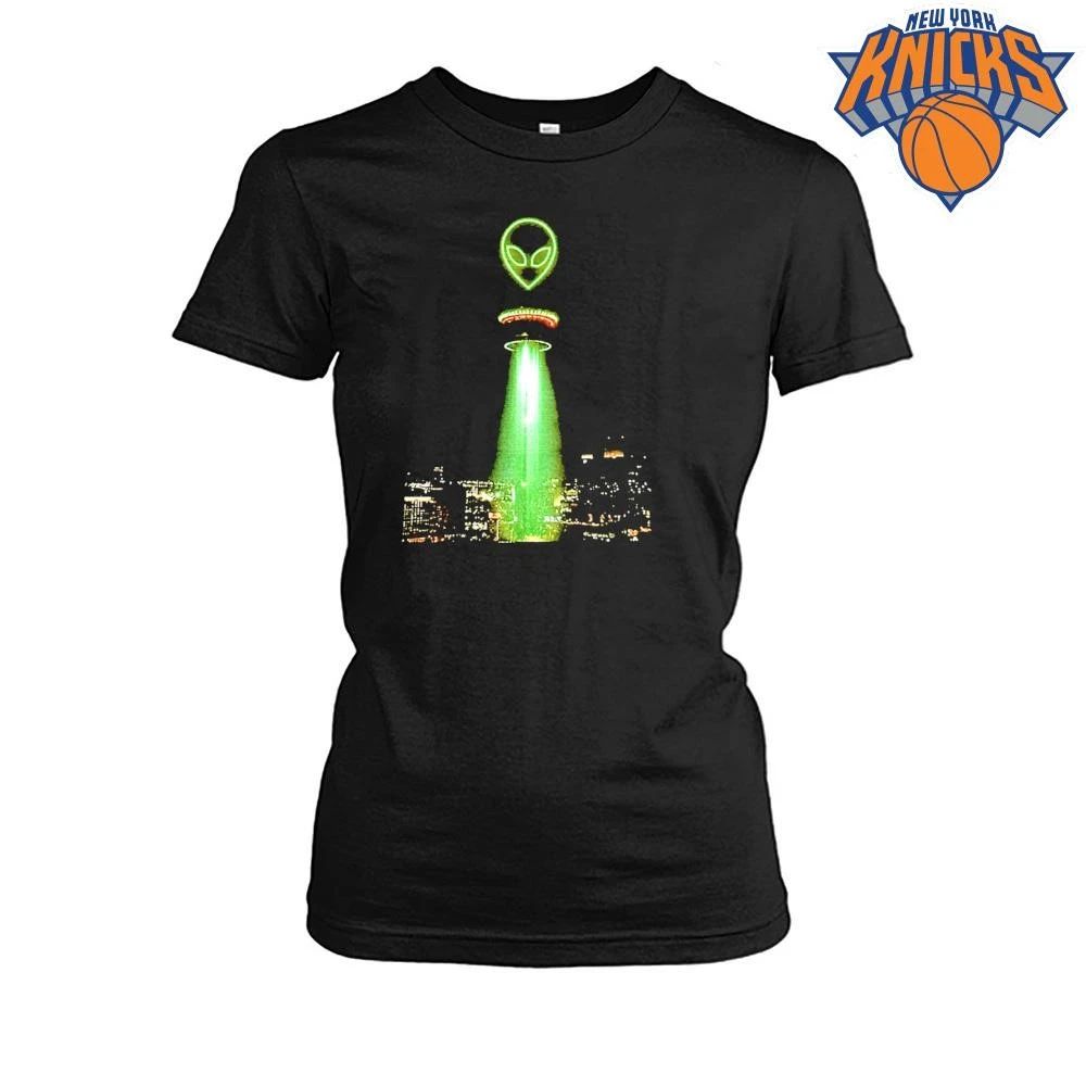 Green Alien Head UFO Beam San Antonio City Skyline Victor Wembanyama NBA Finals 2026 Shirt