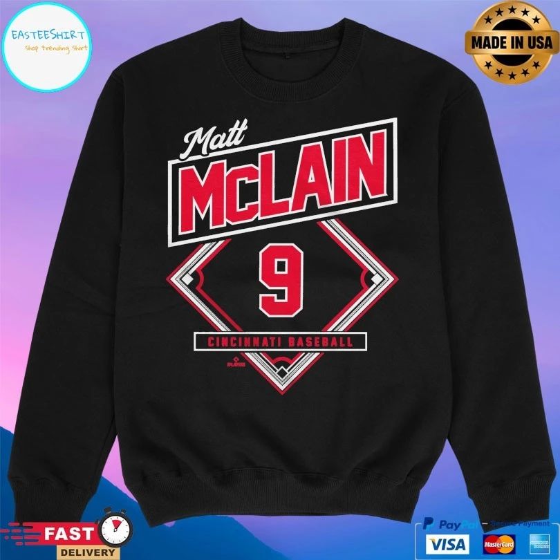 Matt Mclain 9 Cincinnati Baseball Classic Diamond T-shirts