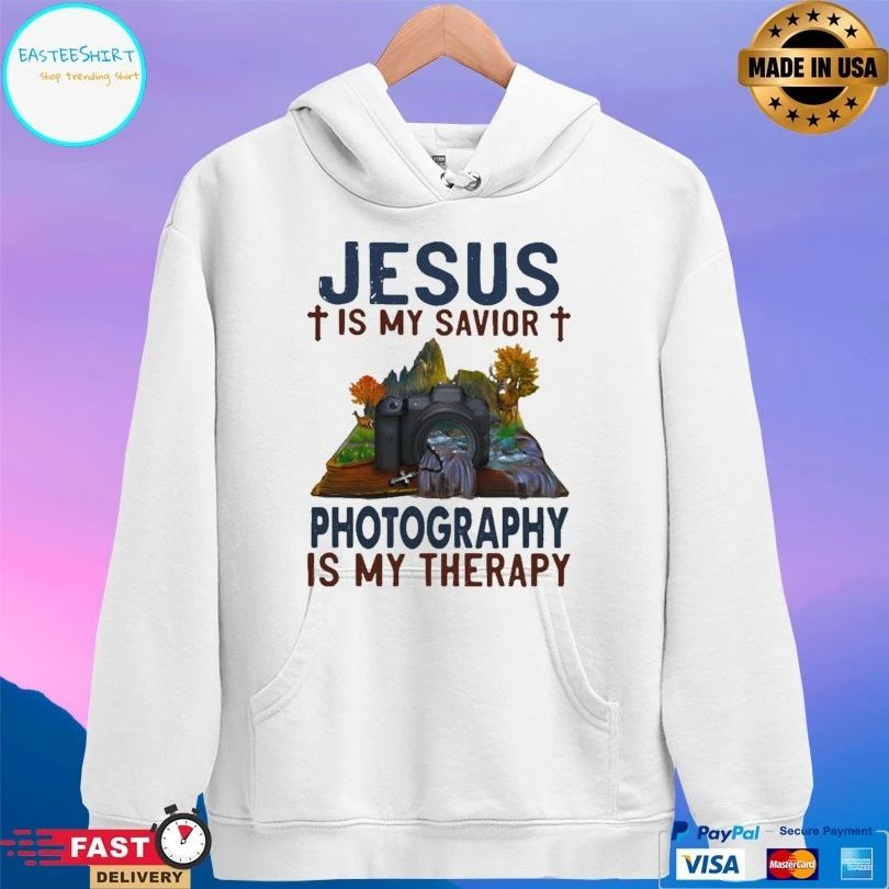 Jesus Is My Savior Photography Is My Therapy T-shirt