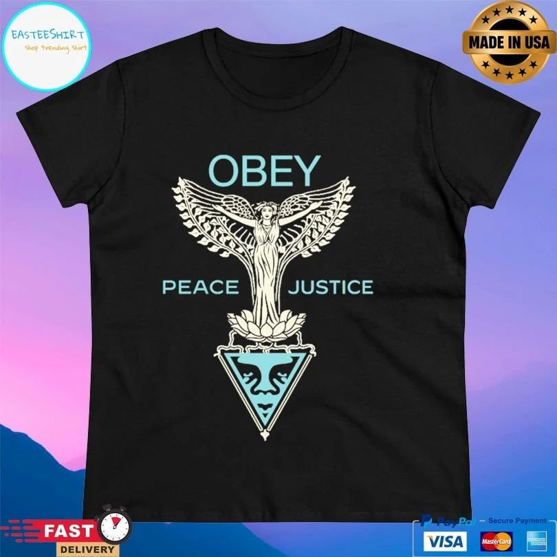Nouveau Angel Obey Peace Justice T-shirt