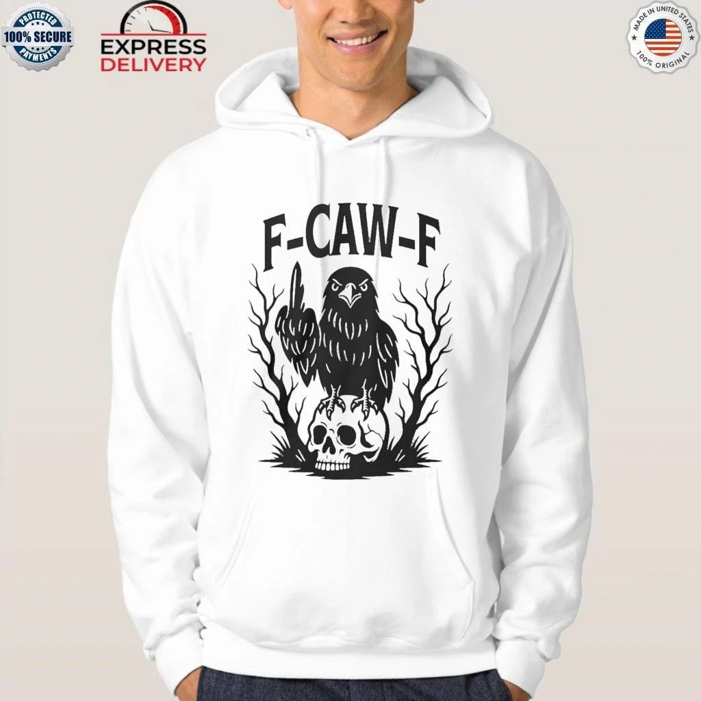 F Caw F Gothic Raven Middle Finger Shirt