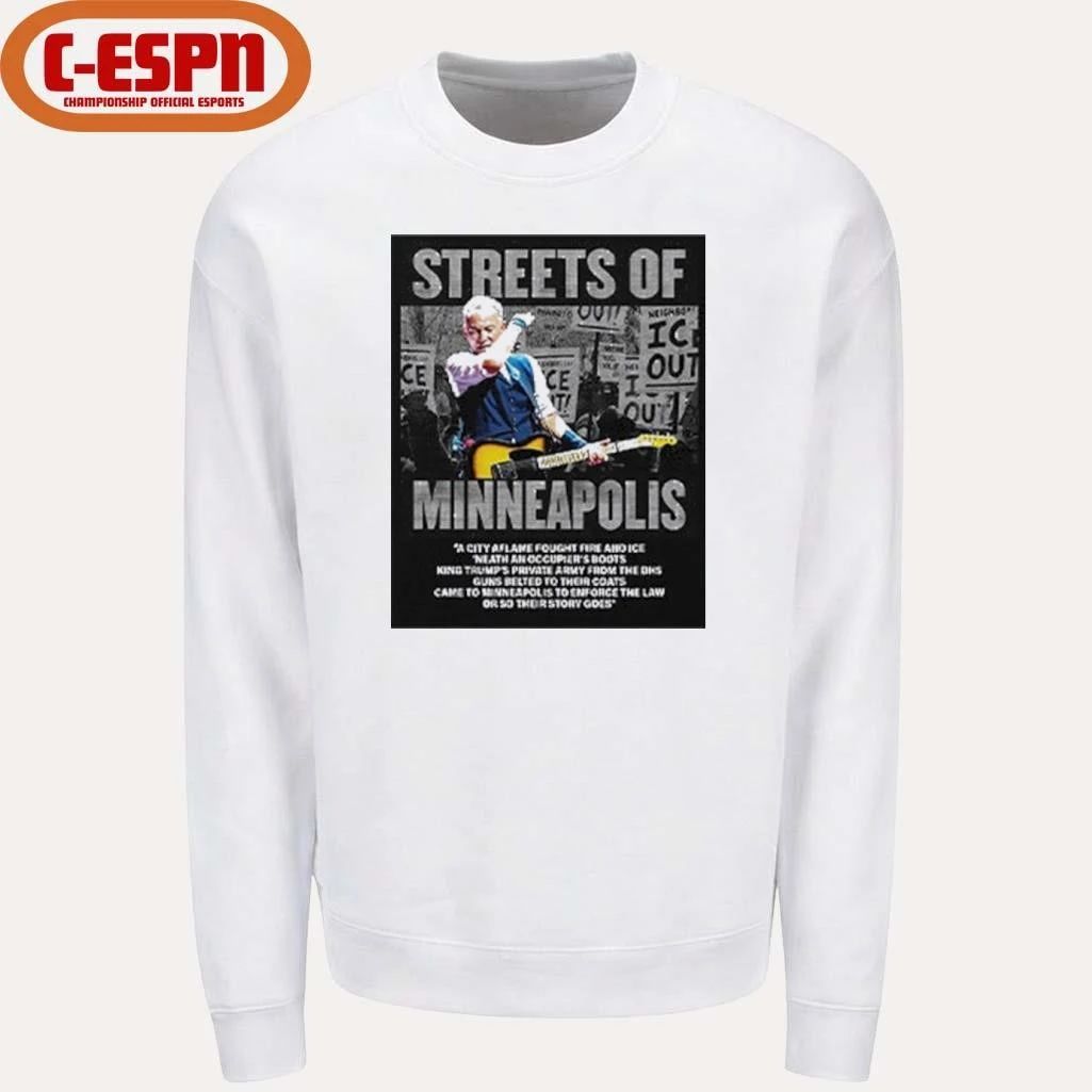 Bruce Springsteen Streets Of Minneapolis Anti ICE Shirt