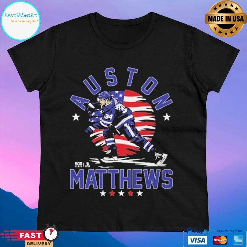 Toronto Maple Leafs Auston Matthews Toronto USA Flag Gold Medal 2026 T-shirts