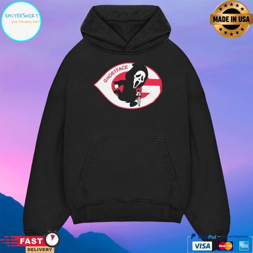 Runnin’ Ghostface Cincinnati Reds Logo T-shirts