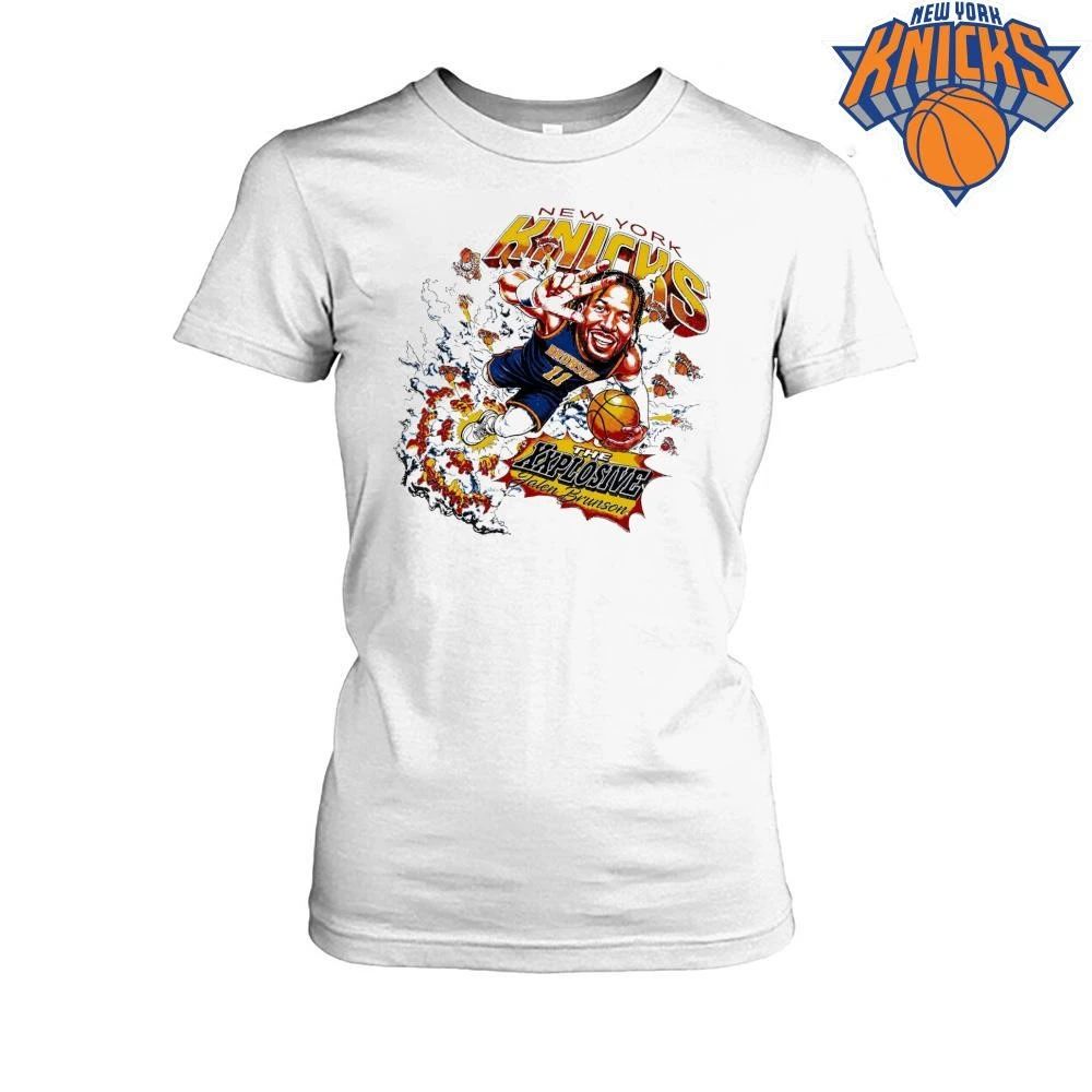 New York Knicks The Explosive Jalen Brunson Caricature Graphic NBA Finals 2026 Shirt