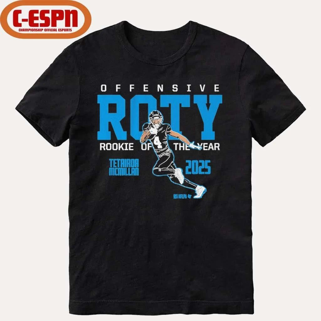 Tetairoa McMillan 2025 Offensive Rookie of the Year shirt