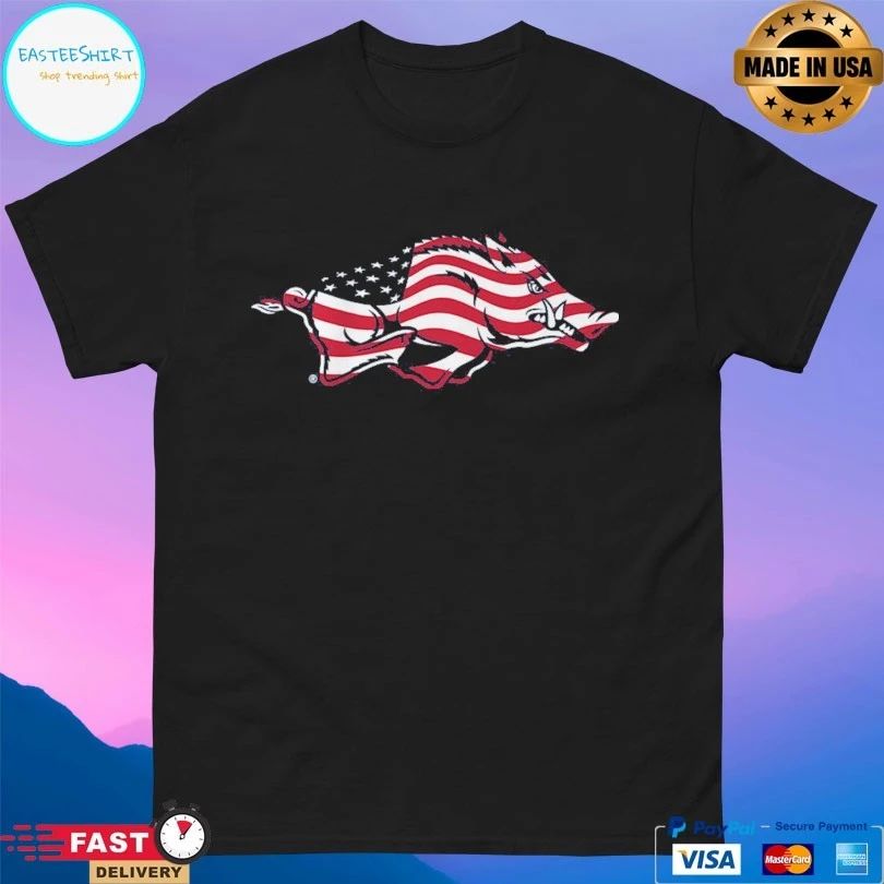 Arkansas Razorbacks Patriotic Marks Primary Logo T-shirts