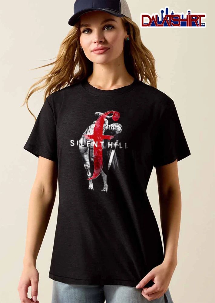 Silent Hill F Contorted Creepy Monster Holding Knife Distressed shirt
