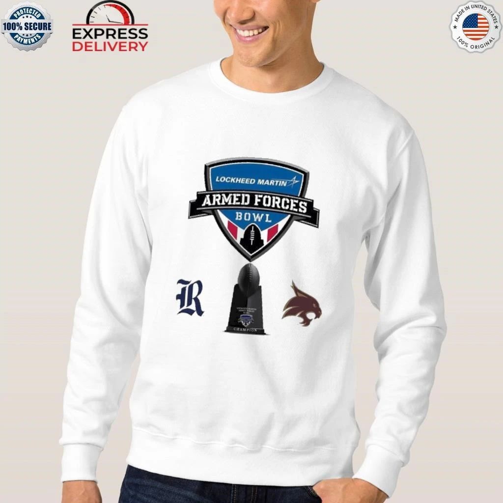 Lockheed Martin Armed Forces Bowl Matchup Rice Owls Vs Texas State Bobcats On January 2 2026 Shirt