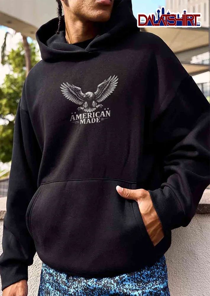 American Made Vintage Bald Eagle Spreading Wings Talons Line Art shirt