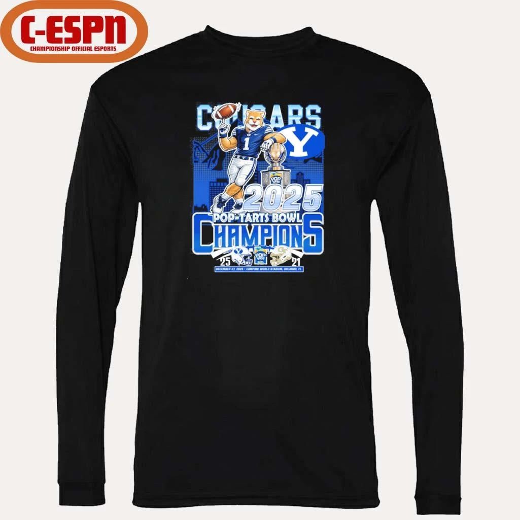 BYU Cougars Mascot 2025 Pop-Tarts Bowl Champions Shirt