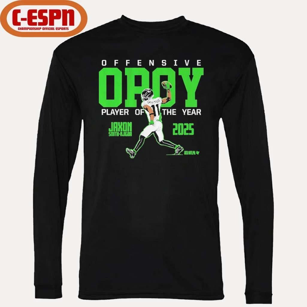 Jaxon Smith-Njigba 2025 Offensive Player of the Year T-Shirt