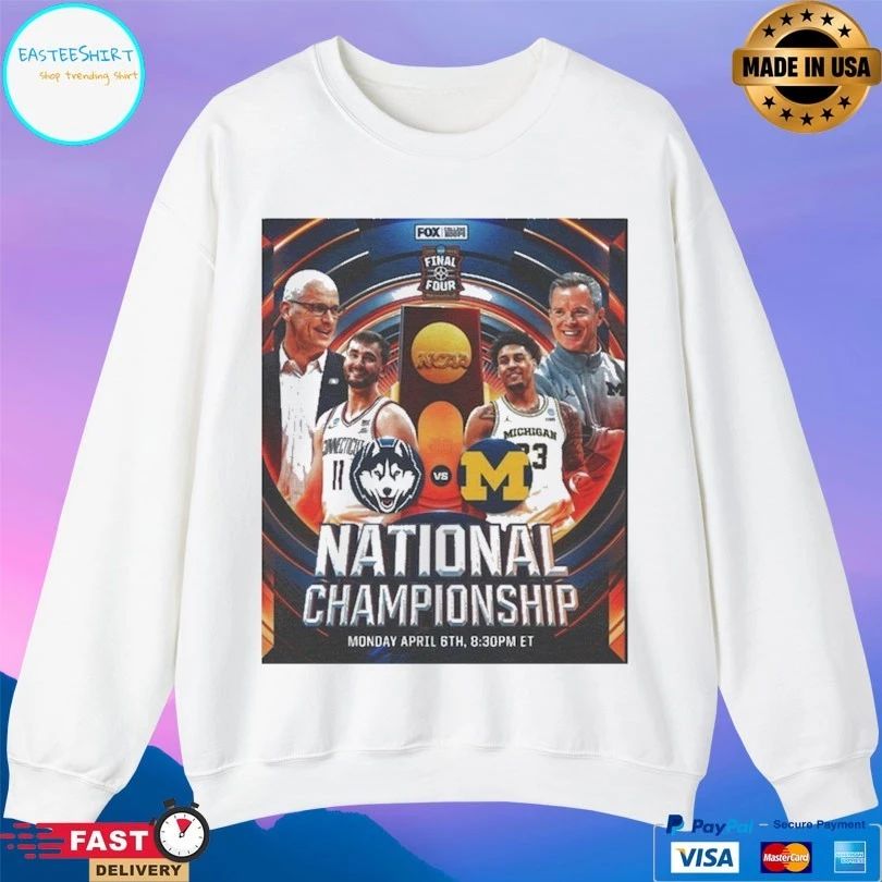 Uconn Huskies Vs Michigan Wolverines National Championship 2026 Ncaa Final Four Indianapolis Graphic T-shirt