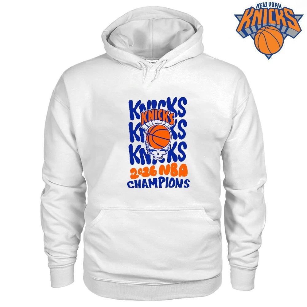 New York Knicks Champions NBA 2026 Grateful Dead Steal Your Face Skull Shirt