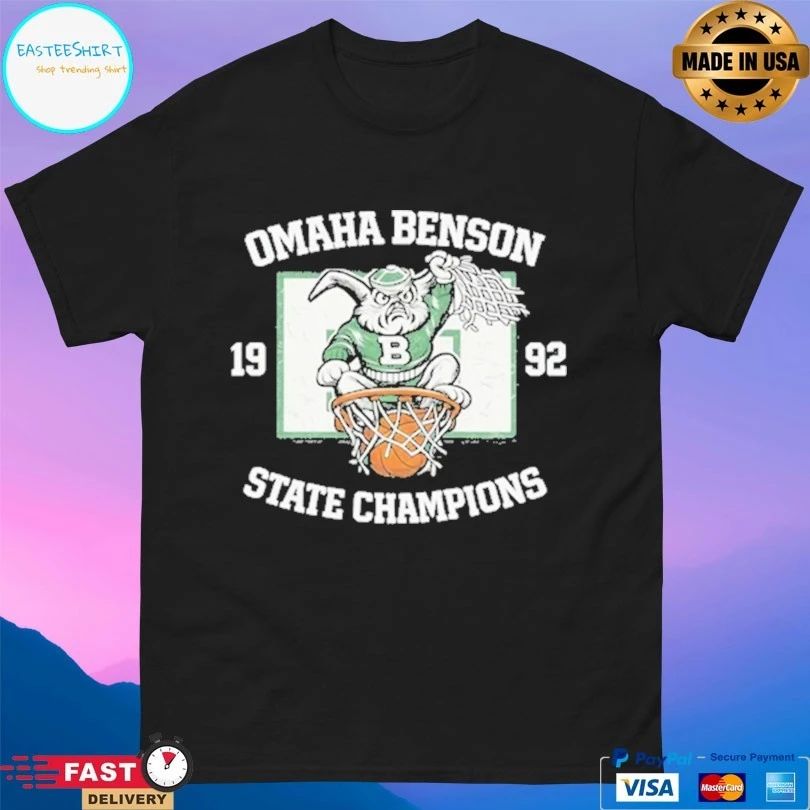 Omaha Benson State Champions 1992 Basketball T-shirts